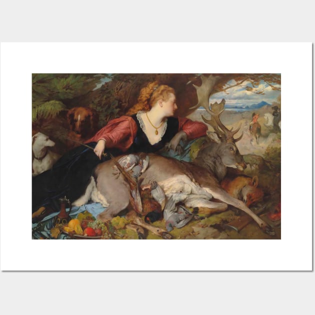 Diana Amongst the Spoils of the Hunt by Ferdinand Keller Wall Art by Classic Art Stall